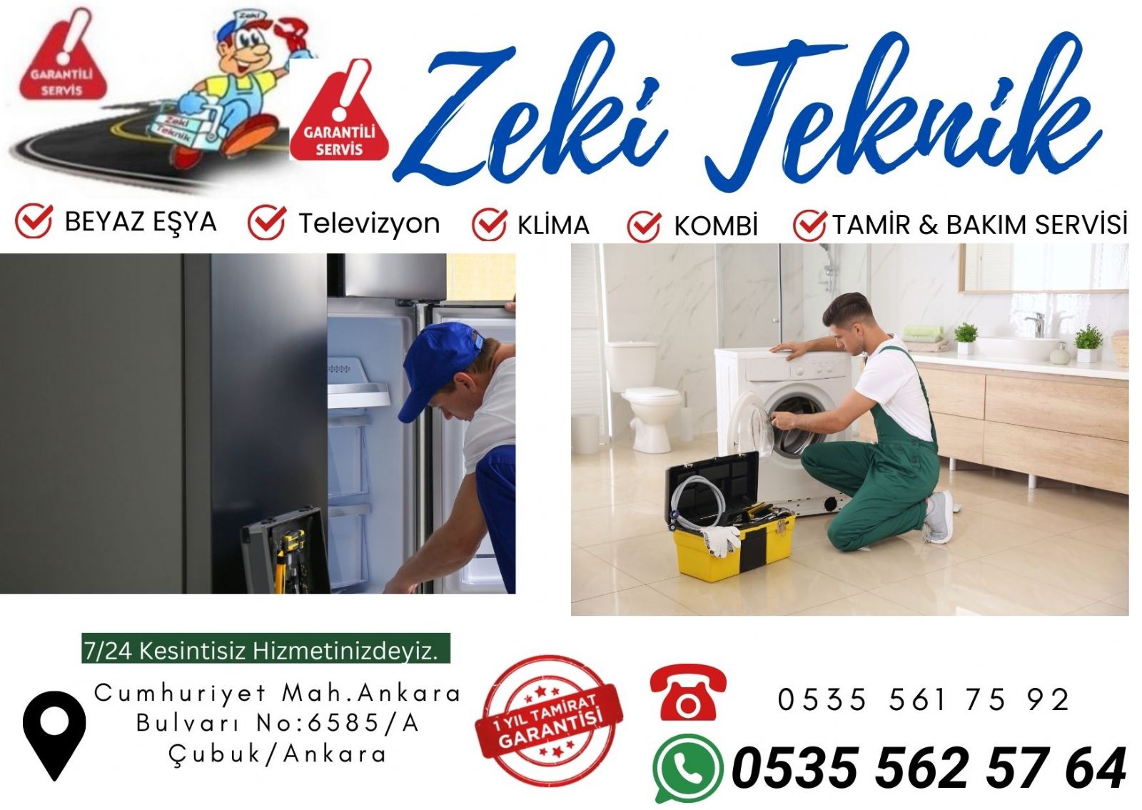 Çubuk Beyaz Eşya Servisi 