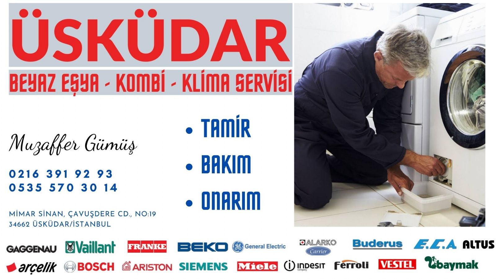 üsküdar beyaz eşya servisi