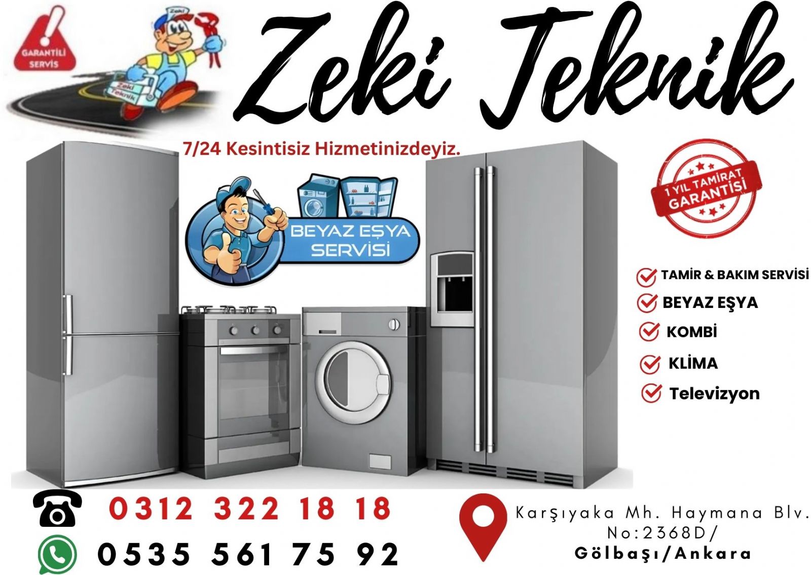 Gölbaşı Beyaz Eşya Servisi
