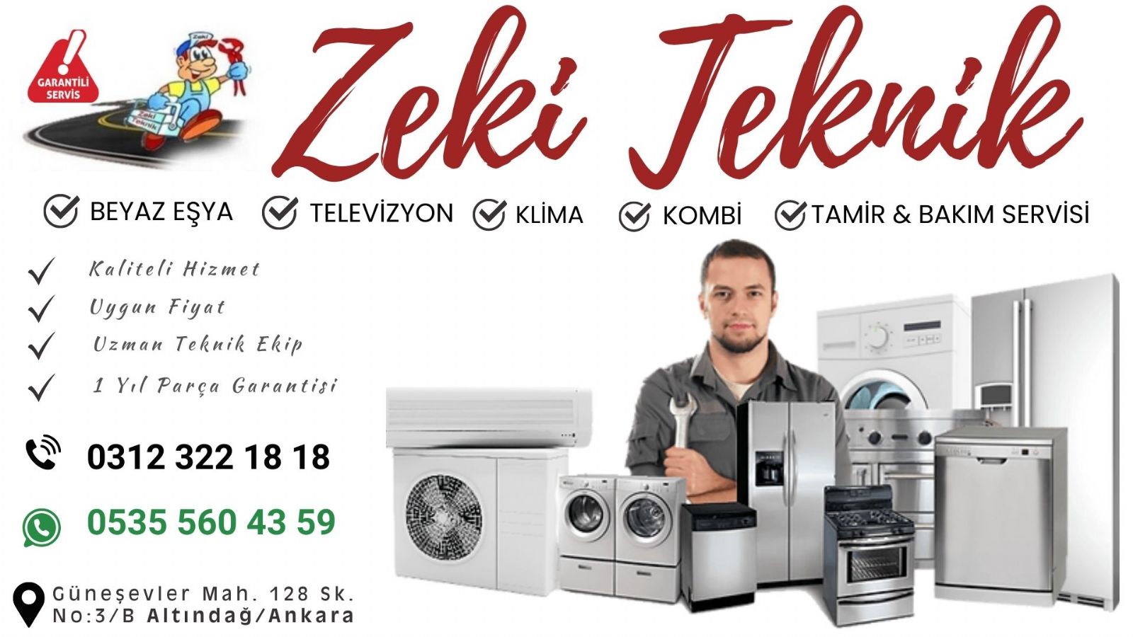 Güneşevler Beyaz Eşya Servisi
