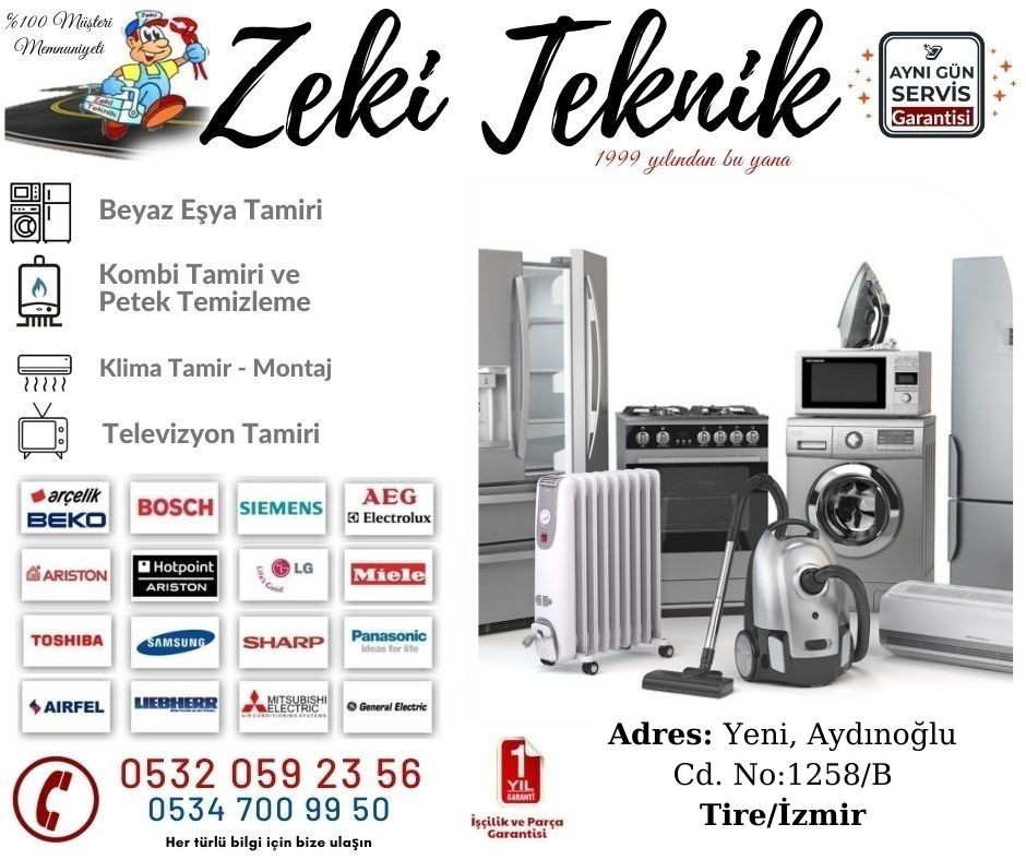  Tire beyaz eşya servisi