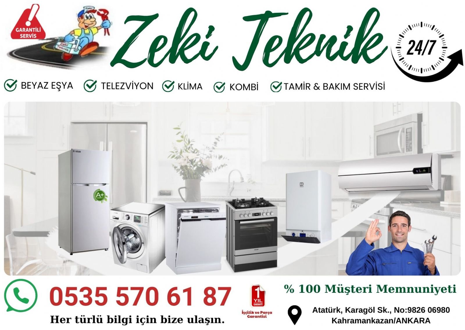 Kahramankazan Beyaz Eşya Servisi